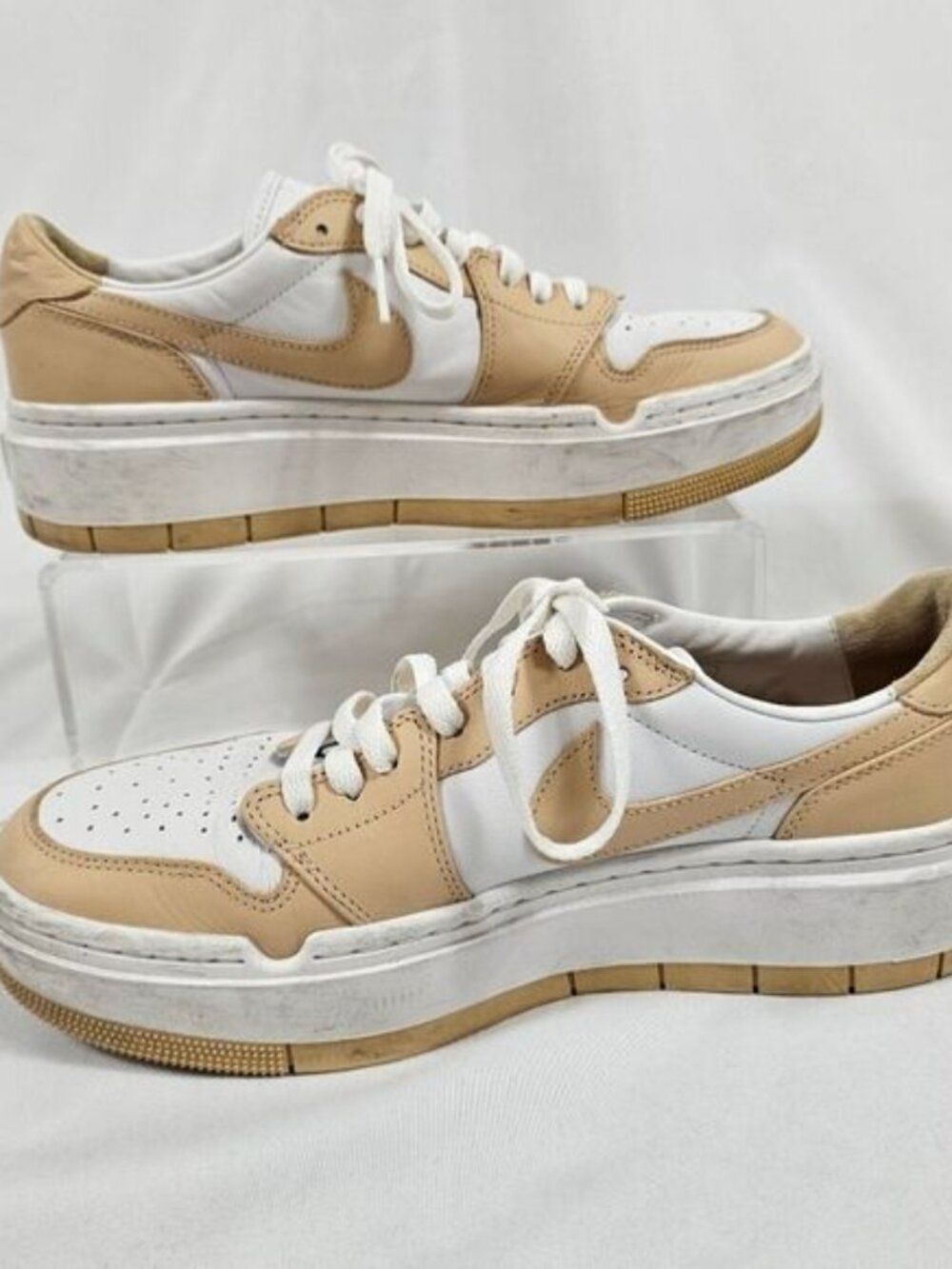 Nike Air Jordan 1 Elevate Low Sneakers In White Onyx - Size 11